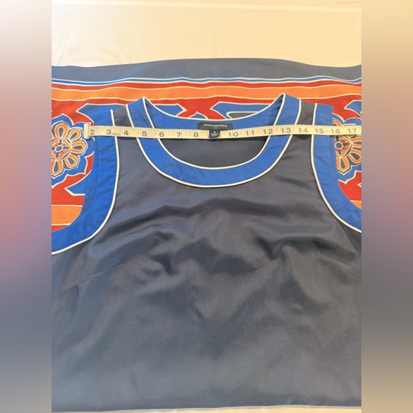 Banana Republic Navy Blue Colorblock Border Print Dress – Size 10 NWOT - Picture 7 of 13